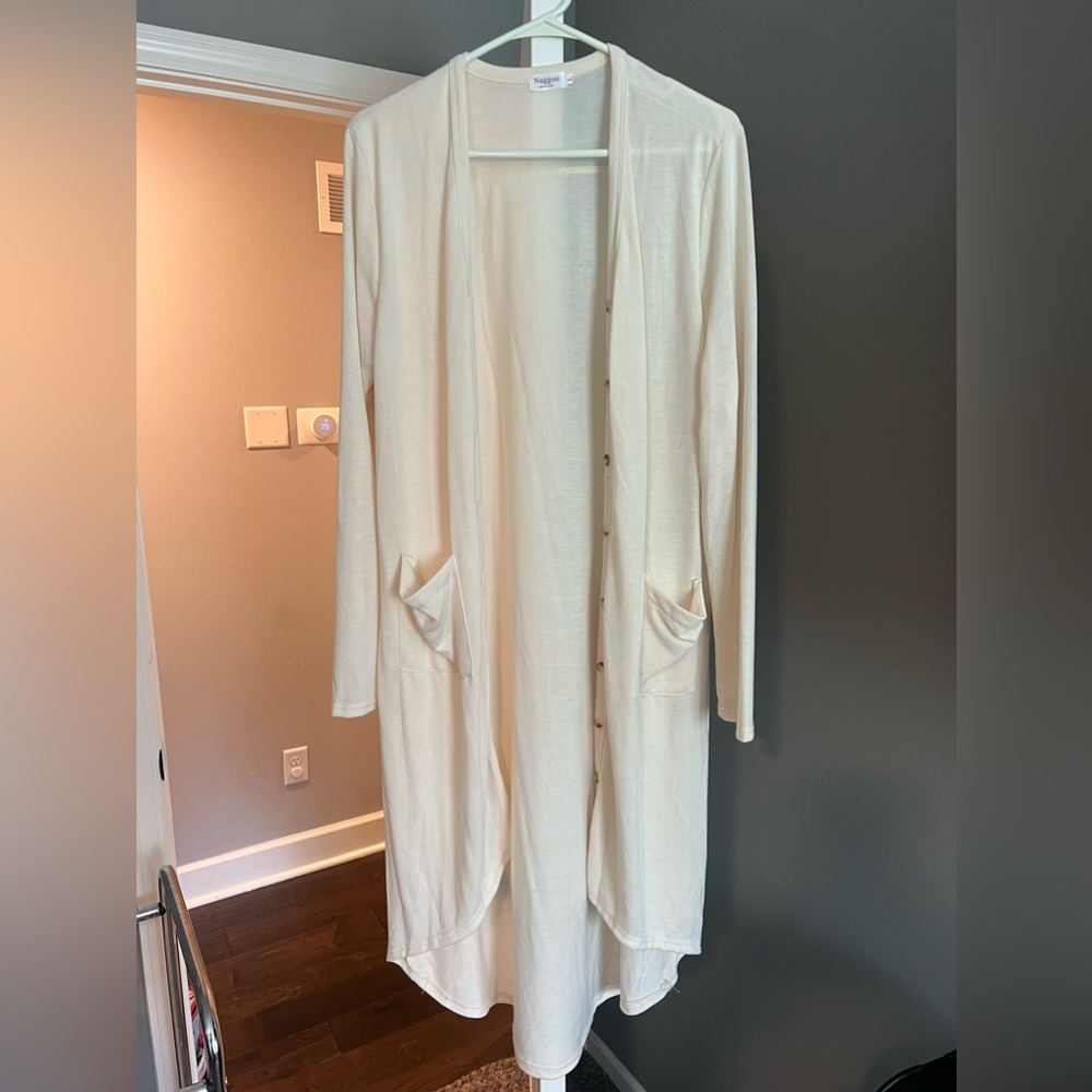 Cream Cardigan - Brand New - Size Large